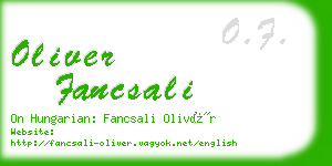 oliver fancsali business card